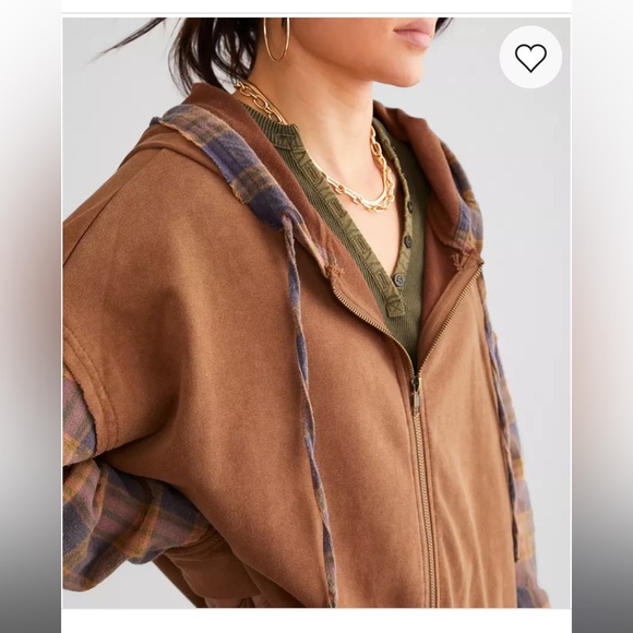 Gilded Intent Pieced Plaid Hoodie SZ M - Picture 12 of 14